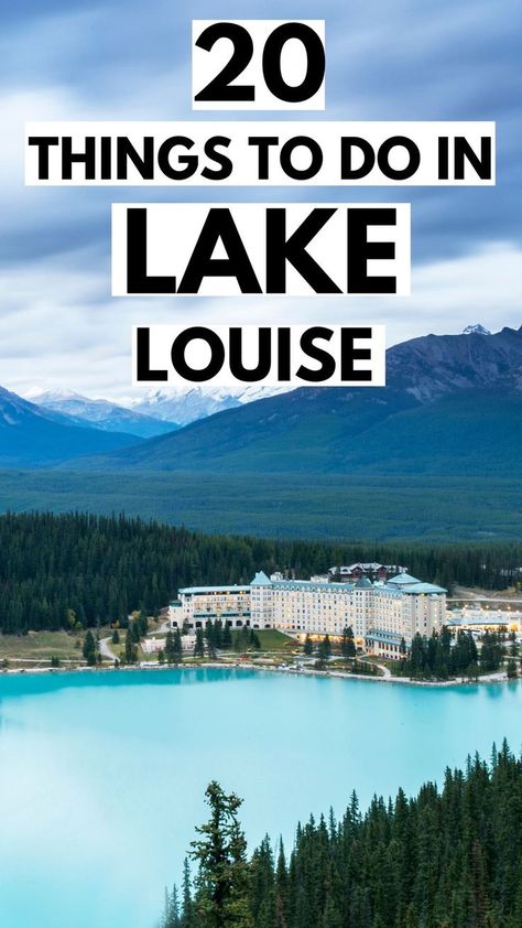 The best things to do in Lake Louise in Banff National Park #LakeLouise #Banff #Alberta #Canada #CanadianRockies Alberta Mountains, Lake Louise Canada, Banff Alberta Canada, Fairmont Chateau Lake Louise, Alberta Travel, Chateau Lake Louise, Perfect Honeymoon, Canada Vacation, Canada Alberta