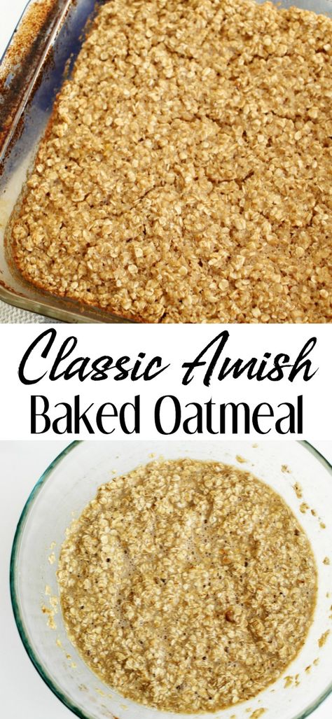 Essen, Baked Oatmeal Recipes Breakfast, Amish Baked Oatmeal, I Lost 100 Pounds, Breakfast Oatmeal Recipes, Baked Oatmeal Recipes, Recipes Yummy, Filling Breakfast, Amish Recipes