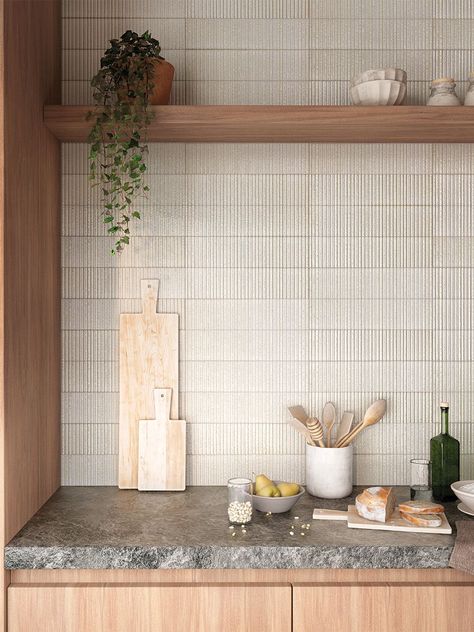 Tiles Above Kitchen Upstand, Matchstick Tiles, Tiled Splashback Kitchen, Brick Effect Wall Tiles, Kitchen Wall Tiles Backsplash, Brick Ceramic Tile, Small Kitchen Tiles, Kitchen Splash Back, White Kitchen Tiles