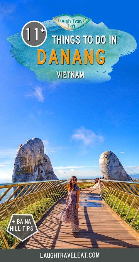 Da nang is the largest city in Central Vietnam and a constantly evolving metropolis. Between my first visit in 2016 and now so many new things have popped up. From beaches to riverside downtown to nearby attractions, here are top 11 things to do in Danang #Danang #Vietnam Ba Na Hills, Central Vietnam, Vietnam Vacation, River Hotel, Da Nang Vietnam, Danang Vietnam, Vietnam Itinerary, Vietnam Voyage, Vietnam Travel Guide