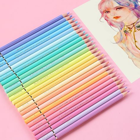 Color Pencil Set, Kids Art Gifts, School Art Supplies, Cute Stationary School Supplies, Soft Core, Drawing School, Colored Pencil Set, Student Drawing, Cute Stationary