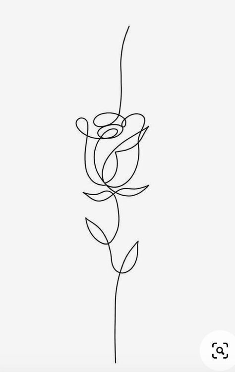 Bodypainting, One Line Rose Tattoo Simple, Simple Line Rose Tattoo, Simple Rose Line Drawing, Rose Line Tattoo Design, Rose Linework Tattoo, Small Linework Tattoo Design, Line Rose Tattoo Design, Simple Line Flower Tattoo