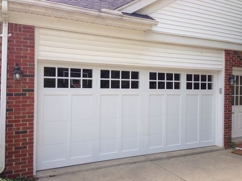 HW GARAGE DOOR  16' x 7' C.H.I. Garage Door - Model: 5330 - Color: White Craftsman Style Garage Doors, Garage Door Trim, White Garage Doors, White Garage, Craftsman Garage Door, Carriage House Garage Doors, Garage Door House, Carriage House Doors, Craftsman Garage