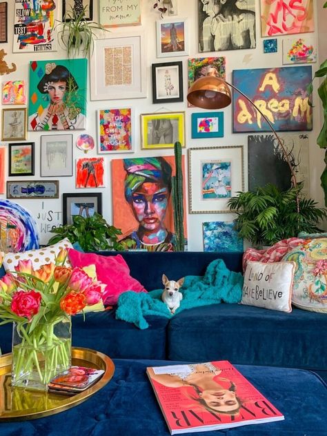 Maximalist Interior, Color Burst, Living Room Decor Inspiration, Colourful Living Room, Maximalist Decor, Whimsical Decor, Decoration Bedroom, Eclectic Interior, Boho Interior