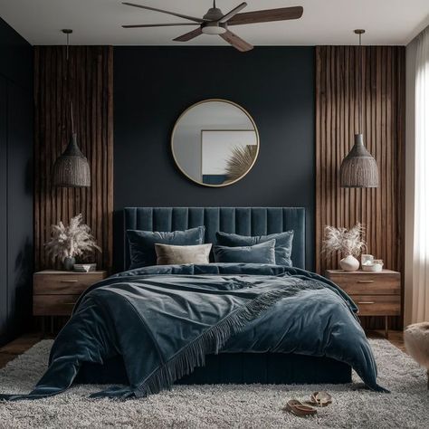 #BedroomModernLook #ModernBedroomLooks #CoolBedroomLooks #ClassyBedroomLook #ChicBedroomLook #StylishBedroomWallDecorIdeas #SimpleStylishBedroomIdeas #WhatIsMyBedroomStyle #BedroomLookIdeas #BedroomLooksLikeHotel #BedroomStylishLookAmazon #BedroomStylishLookAesthetic #BedroomStylishLookApp #BedroomStylishLookAffordable #BedroomStylishLookAlike #BedroomStylishLookAtMe #BedroomStylishLookAestheticBig #BedroomStylishLookAestheticList Bedroom Wood Wallpaper, Wood Headboard With Side Tables, Black Wood Panel Wall Bedroom, Wooden Panels Walls Bedroom, Black Headboard Black Wall, Dark And Cozy Bedroom Ideas, Dark Grey Moody Bedroom, Dark Wood Feature Wall, Acupanel Bedroom