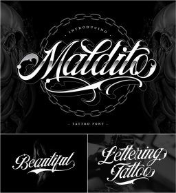 Maldito Font Tattoo Style | Free download Tattoo Script Fonts For Men, Tattoo Fonts Men, Tattoo Fonts For Men, Font Tatto, Tatto Letters, Typography Tattoos, Free Tattoo Fonts, Photoshop Tattoo, Tattoo Font Styles