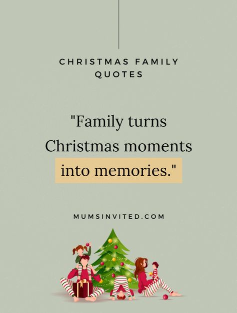 Get inspired by these heartwarming Family Christmas quotes. You'll find fun, funny, short, cute, and sweet quotes about Christmas and family memories. They are the best Christmas family quotes, sayings, greetings, wishes, captions for family Christmas pictures or to share on Instagram. Whether you have a blended, dysfunctional, estranged, long-distance or modern family, these inspirational Christmas quotes are perfect to capture the spirit of Christmas, spread love and make happy memories. Christmas Time Quotes Family, Christmas Is About Family Quotes, Christmas Pictures Quotes, Merry Christmas Long Distance Love, Christmas Quotes Family Meaningful, Holiday Quotes Family, Christmas Quotes Inspirational Families, Family Christmas Quotes Memories, Christmas Tradition Quotes