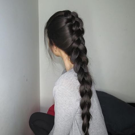 Throwing it back to the braid challenge 😍🙈 I love Dutch braids! I'm seriously considering doing the challenge again this summer, but we'll see 🙈🌸 . . . . . #longhairjourney #healthyhairjourney #healthylonghair #longhairproblemsxo #longhairproblems #braidchallenge #dutchbraid #instahair #instabraids #brunettesdoitbetter #longhairdontcare #darkhair #healthyhair Long Hair Problems, Long Shiny Hair, Dutch Braids, Long Silky Hair, Long Healthy Hair, Throwing It Back, French Braid Hairstyles, Fotografi Alam Semula Jadi, Hairdo For Long Hair