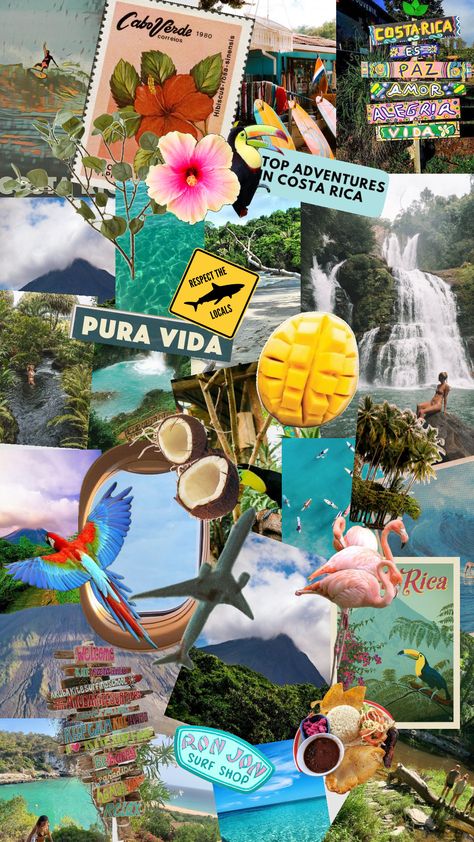 Costa Rica, Costa Rica Background, Ipad Wallpaper Travel, Costa Rica Aesthetic Wallpaper, Honduras Aesthetic Wallpaper, Summer Collage Wallpaper Iphone, Honduras Wallpaper, Summer Green Wallpaper, Summer Aesthetic Wallpaper Collage