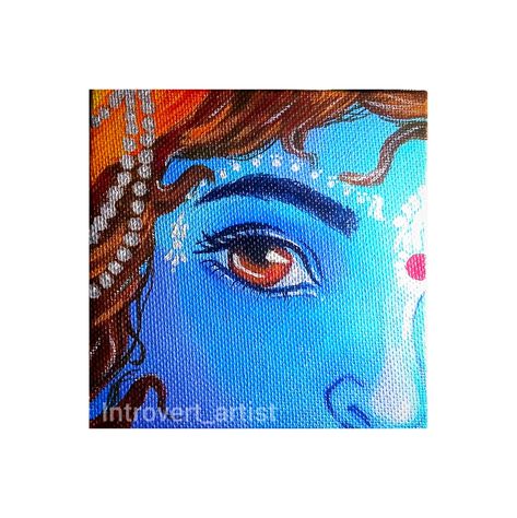 Painting ideas, for beginners, reference, how to draw krishna, janmasthami, acrylic painting, canvas painting ideas, tutorial Shree Krishna Acrylic Painting, Kanha Ji Canvas Painting, God Easy Paintings, Krishna Small Canvas Painting, Krishna On Canvas Acrylics, Krishna Mini Canvas Painting, Radhe Krishna Painting Canvas Easy, Painting Ideas Traditional, Small Krishna Painting