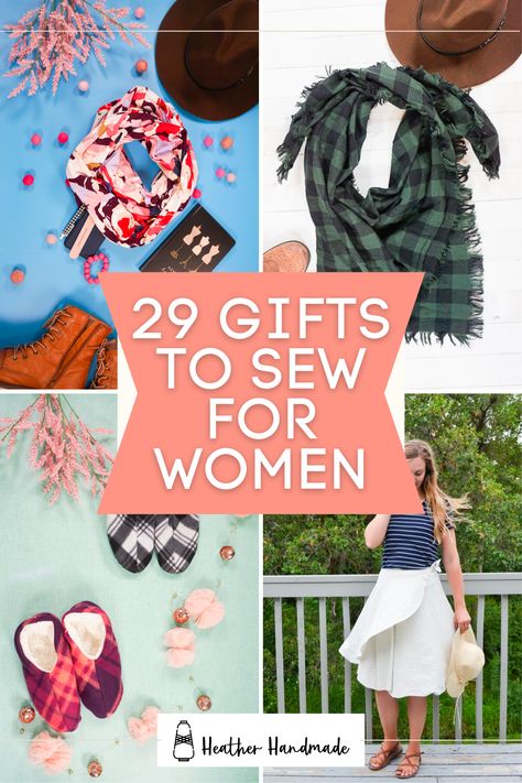 Make one of these gifts to sew for women for the ladies in your life! These are sewing projects that work for multiple sizes and ages. Sewing Gifts For Friends Easy Diy, Sewing Projects For Women, Sewing Projects For Gifts For Women, Sewn Gifts For Women Handmade, Sew Gifts For Women, Easy Sewing Clothes Women, Diy Sewing Gifts For Women, Sewing Gift Ideas For Women, Easy Sewing Gifts To Make