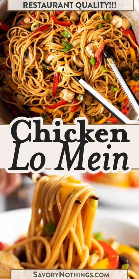 Essen, Cheap Chinese Recipes Easy Meals, Chicken Lo Mein Recipes, Easy Chicken Lo Mein Recipe, Chicken Low Mein Recipe, Lo Mein Recipe Easy, Chicken Lo Mein Recipe Easy, Low Mein Recipe, Shortcut Recipes