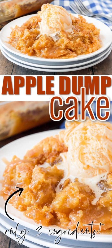 Smores Dump Cake Recipes, Apple Dump Cake Recipe, Easy Dump Cake Recipe, Apple Dump Cake, Easy Dump Cake, Caramel Apple Dump Cake, Dump Cakes, Apple Dump Cakes, Apple Dessert