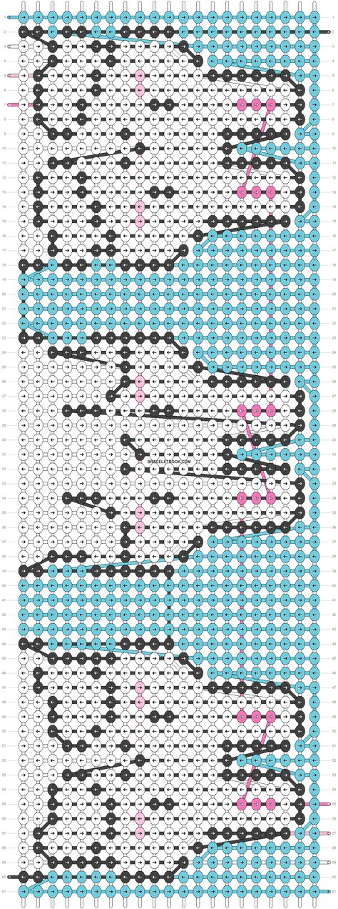 Alpha pattern #32848 | BraceletBook Rabbit Bracelet Pattern, Bunny Bracelet Pattern, Bunny Friendship Bracelet Pattern, Miffy Alpha Pattern, Animal Bracelet Patterns, Patterns Friendship Bracelets, Friendship Bracelets Pattern, Arrowhead Bracelet, Alpha Bracelets