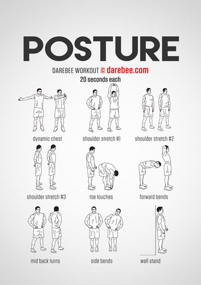 Visual Workouts Golf Exercises Flexibility, Posture Correction Exercises, Latihan Dada, Fix Your Posture, Trening Sztuk Walki, Total Gym, Core Strengthening Exercises, Latihan Yoga, Posture Exercises