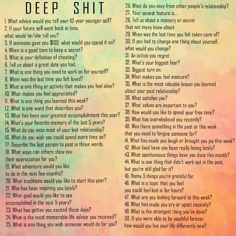 Question Starters For Couples, Relationship Daily Checklist, If You Questions, Convo Topics With Friends, Therapy Topics Conversation Starters, Poetic Questions To Ask, Random Topics To Talk About With Boyfriend, Questions To Get To Know Ur Boyfriend, Guide To Dating Me