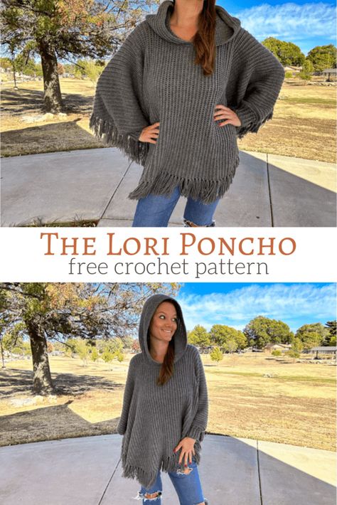 Sleeved Poncho Crochet Pattern, Ponchos, Poncho From Shawl, How To Crochet A Poncho For Beginners, Crochet Swancho Pattern, Crochet Pattern Poncho Free, Crochet Mens Poncho Free Pattern, Crochet Rauncho Free Pattern, Crochet Hooded Shrug Pattern Free