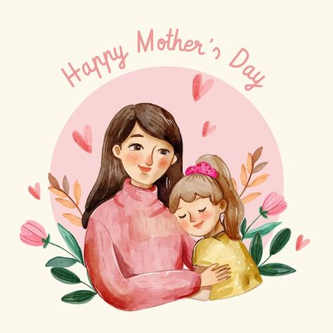 Mothers Day Pictures With Kids, Mother’s Day Illustration Art, Easy Cards For Mothers Day, Mother’s Day Illustration, Mothers Day 2024, Mother’s Day Graphic, Mother’s Day Drawing, Happy Mothers Day Drawings, Mothers Day Art Ideas