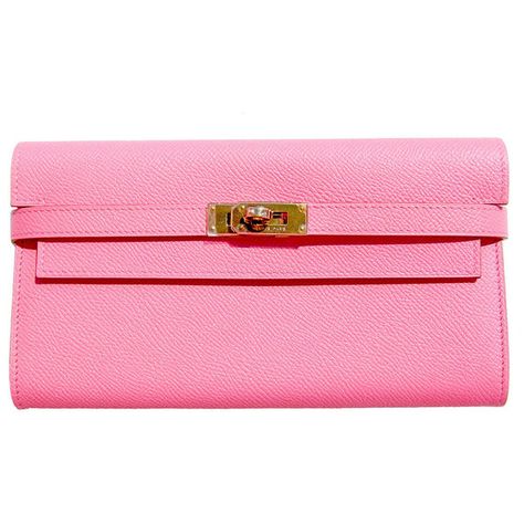 Pre-owned Hermes Rose Confetti Epsom Kelly Long Leather Wallet... (41.350 ARS) ❤ liked on Polyvore featuring bags, wallets, handbags and purses, wallets and small accessories, pink leather wallet, party bags, pink wallet, real leather wallet and hermes wallet Kelly Wallet, Hermes Collection, Rose Confetti, Hermes Wallet, Family Vacay, Vacay Outfits, You're Beautiful, Small Accessories, Party Bags