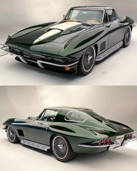 Widebody Corvette, 1967 Corvette Stingray, Chevrolet Stingray, Stingray Corvette, Corvette Classic, Corvette C2, Vintage Corvette, Slammed Cars, Old Vintage Cars