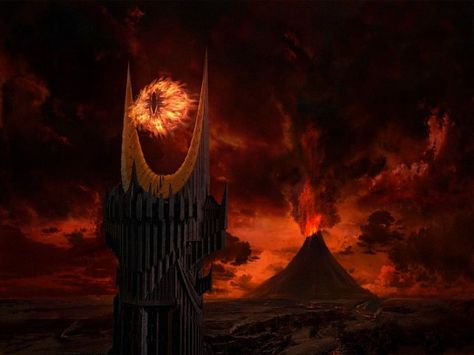 Eye of Sauron and Mount Doom Dark Throne, Mobile Hd Wallpapers, Mount Doom, Lord Sauron, Lord Of The Rings Tattoo, Wallpapers For Mobile Phones, Lotr Art, Fellowship Of The Ring, Three Rings