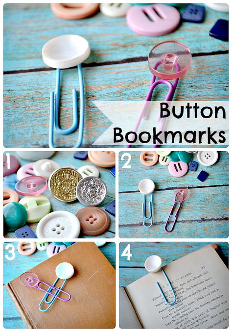 The Life of Jennifer Dawn: 5 Fabulous Button Crafts Button Bookmarks, Awana Crafts, Buttons Crafts Diy, International Gifts, Unique Bookmark, Witchy Crafts, Easy Arts And Crafts, Diy Bookmarks, Diy Buttons