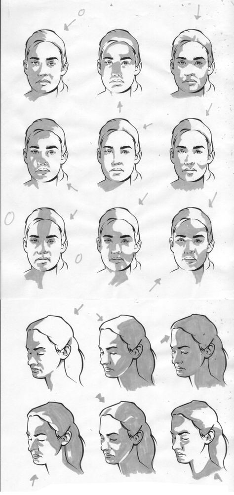 Dessiner les ombres Drawing Faces, Urbane Kunst, 얼굴 드로잉, Light Study, 얼굴 그리기, Drawing Studies, Foto Tips, 인물 드로잉, Art Instructions