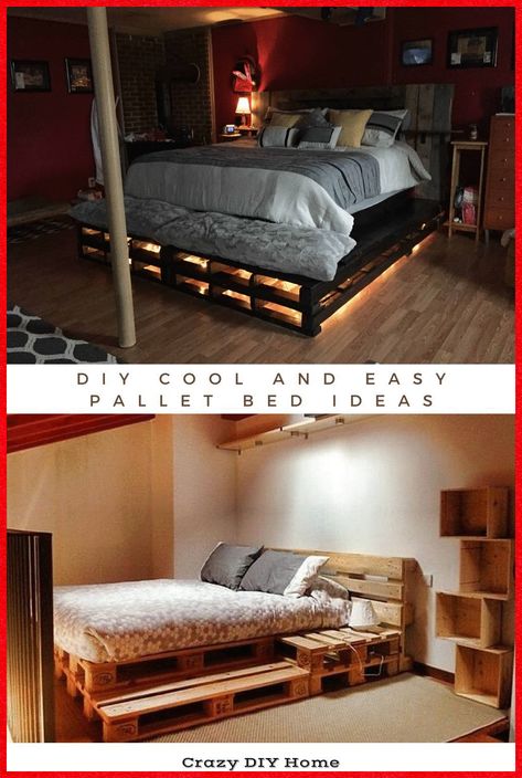 [Promotion] 22 Top Wooden Pallet Projects Bedroom Bed Frames Hacks You Don't Want To Miss At Once #woodenpalletprojectsbedroombedframes How To Build A Pallet Bed Frame, How To Make A Pallet Bed, Wooden Pallet Projects Bedroom, Pallet Beds Diy, Pallet Bed Frame Diy King, Bed On Pallets Bedroom Ideas, Pallet Bed Frame With Lights, Queen Size Pallet Bed Frame Diy, Diy Pallet Bed Ideas