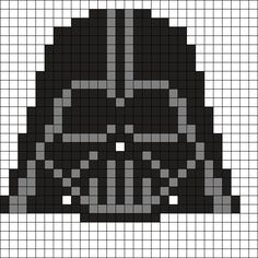 Pixel Art Star Wars, Minions Amigurumi, Darth Vader Quilt, Star Wars Quilt, Darth Vader Head, Star Wars Crochet, Modele Pixel Art, Art Perle, Dark Vador