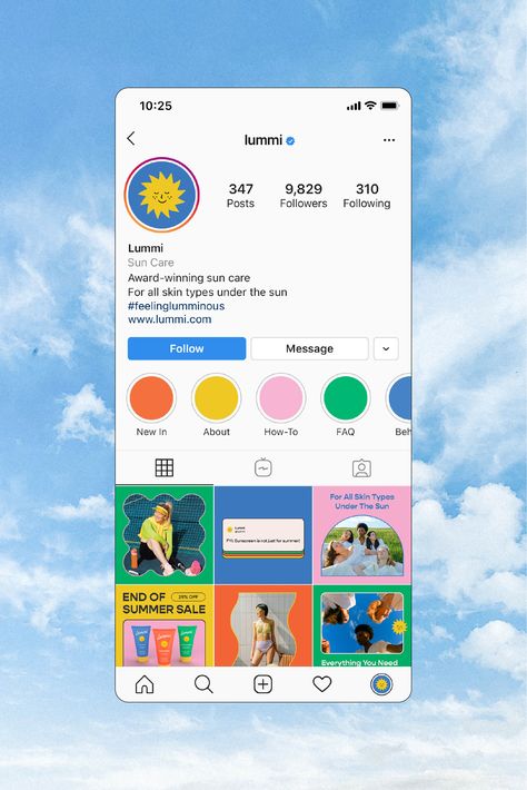 Social Media Templates meant to attract a younger audience to skincare. 
Lummi Instagram Posts | Playful Social Media Design for Skincare Brand | Instagram Feed Layout | Social Media Feed Design | Playful Typography | Bright, Retro Color Palette Instagram Branding Color Palette, Instagram Design Layout Ideas, Playful Instagram Feed, Instagram Ideas Post Inspiration, Instagram Brand Post Ideas, Social Media Palette, Playful Social Media Design, Color Palette For Social Media, Bright Color Palette Design