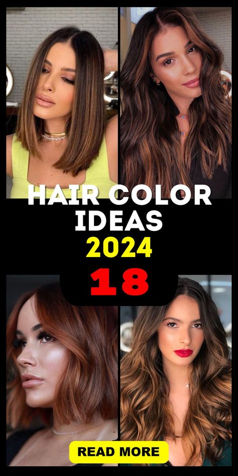 Discover Trending Hair Colors for 2024 18 Ideas: Find Your Hue Recent Hair Color Trends, Balayage, Hair Color 2024 Trends Women Summer, Hair Colors For 2024 Summer, Fall Hair Colors For Latinas, Latina Hair Color Ideas Tan Skin, Hair2024 Trends, Hot Hair Colors 2024, 2024 Hair Colour For Women