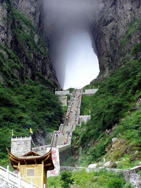 Tianmen Cave - where the flights went through Zhangjiajie, Heavens Gate China, Garden Grove California, Tianmen Mountain, World Most Beautiful Place, Forest Park, China Travel, Nature Landscape, Beautiful Places To Visit