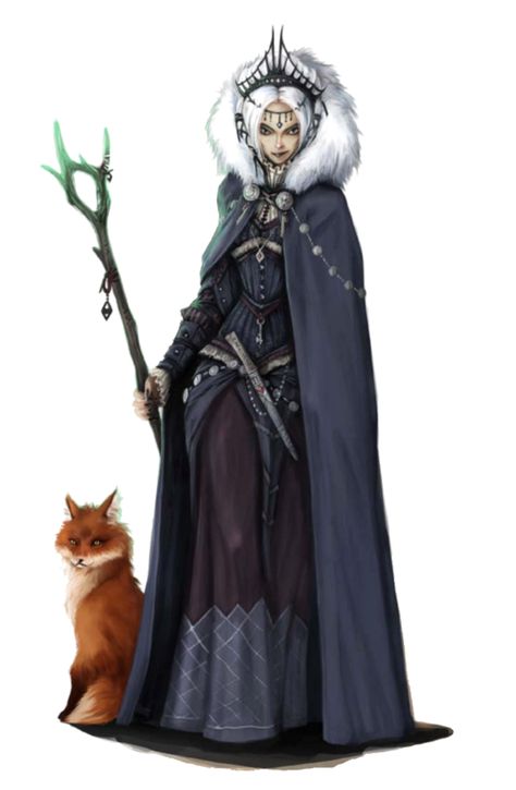 f Wizard Robes Cloak Staff Female Human Witch with Fox Familiar - Pathfinder PFRPG DND D&D 3.5 5th ed d20 fantasy Pathfinder Witch, Wizard Familiar, Fox Familiar, Magic Familiar, Evil Female, Dnd Wizard, Witch Hut, Wizard Robes, Pathfinder Character