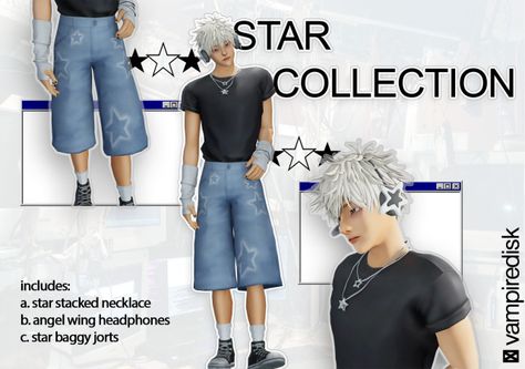 STAR COLLECTION Mods Ts4, Ts4 Clothing, Sims 4 Men Clothing, Sims 4 Male Clothes, Cc Folder, Face Details, Sims Clothes, The Sims 4 Pc, Alt Clothes