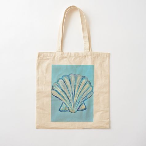 Get my art printed on awesome products. Support me at Redbubble #RBandME: https://www.redbubble.com/i/tote-bag/seashell-painting-by-maddygauks/161937022.P1QBH?asc=u Beach Tote Bags Diy, Paint Tote Bag, Painting Tote Bags, Tote Bag Painting, Ocean Tote Bag, Painted Tote Bag, Seashell Painting, Tote Bag Beach, Painted Tote