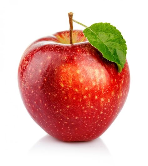 Red apple with green leaf isolated on a ... | Premium Photo #Freepik #photo #apple #red-apple #apple-fruit #green-apple Apple Fruit Images, Apple Images, Apple Picture, Apple Photo, Seasonal Fruits, Watermelon Smoothies, Fermented Cabbage, Fruits Photos, Fruit Picture