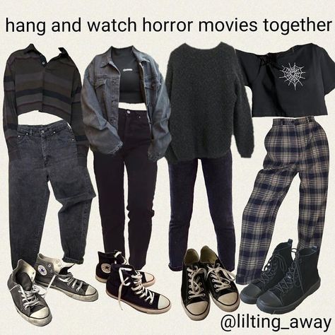 Horror Movie Themed Outfits, Horror Movie Outfit Aesthetic, Horror Movie Outfit Inspiration, Horror Movie Inspired Outfits, Necklaces Hello Kitty, Movie Necklaces, Horror Movie Outfits, Journal Clothes, Necklaces Letter
