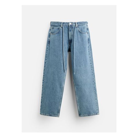 Baggy jeans. Self belt at waist. Five pockets. Washed effect. Front zip and button closure. Jeans Baggy, Zara