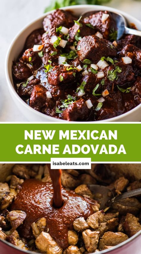 Adovada Recipe, Mexican Pork Recipes, Stew Pork, Carne Adovada, Stewed Pork, Isabel Eats, Homemade Mexican, Mexico Style, Mexican Cooking