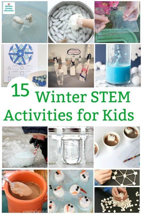 Have fun this winter with a collection of winter STEM activities for kids of all ages. Winter Science, Technology, Engineering and Math activities for kids! Keep the kids engaged and entertained all winter long. #winteractivitiesforkids #stem #steam #stemactivitiesforkids #stemactivities #scienceactivitiesforkids #snowactivities #kidsactivities #snowscienceactivities #snowscience Winter Stem Activities For Kids, Winter Stem Challenges, Stem Winter, Winter Science Activities, Winter Stem, Winter Stem Activities, Winter Break Activities, Winter Science Experiments, Stem Activities For Kids