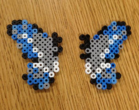 Perler Bead Butterfly Kawaii, Perler Bead Butterfly, Bead Butterfly, Easy Perler Bead Patterns, Easy Perler Beads Ideas, Pearl Beads Pattern, 3d Perler Bead, Fuse Bead Patterns, Peler Beads