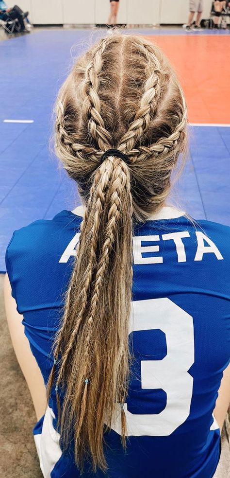 braid ponytail, teen girl hairstyle, braid hairstyle, back to school hairstyles, hairstyles for school Female Athlete Hairstyles, Softball Ponytail Hairstyles, Goalie Hairstyles, Girls Soccer Hairstyles, Girls Wrestling Hairstyles, Hair For Sports, Gameday Hairstyles, Hairstyles For Teenage Girl, Hairstyles For School Teens