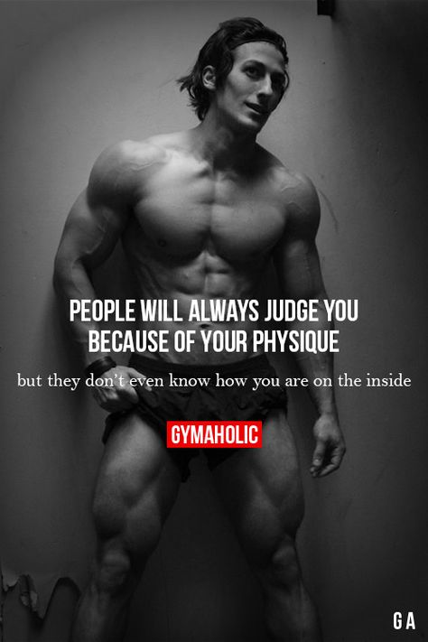 People Will Always Judge You Because Of Your Physique More motivation -> http://www.gymaholic.co #fit #fitness #fitblr #fitspo #motivation #gym #gymaholic #workouts #nutrition #supplements #muscles #healthy Body Motivation, Fitness Motivation Quotes Funny, Bodybuilding Quotes, Motivație Fitness, Always Judging, Yoga Apparel, Gym Quote, Training Motivation, Motiverende Quotes
