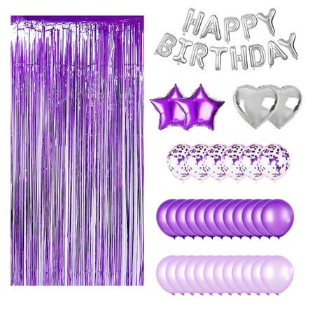 Violet Party Theme, Lila Party, Purple Birthday Party, Purple Confetti, Purple Foil, Purple Birthday, Purple Party, Birthday Party Balloon, 14th Birthday