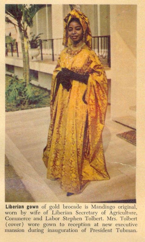 First African (Liberian) woman on the cover of EBONY magazine. Her Excellency Neh Rita Sangai Dukuly-Tolbert. Circa 1964.  #Source: Steve Tolbert Rich African Women, Vintage African Women, African Royalty Aesthetic, West African Aesthetic, Vintage Senegal, Liberian Women, Liberian Fashion, Liberian Culture, Liberian People