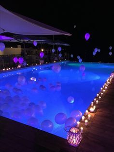 16th Birthday, Party Ideas, Night Pool Party Ideas, Night Pool Party, Pool Party Ideas, Birthday Pool Party, Pool Party Decorations, 14th Birthday, Pool Party