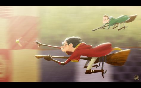 ArtStation - Harry Potter scene 4 (Quidditch match), Gop Gap Harry Potter Quidditch Art, Quidditch Drawing, Harry Potter Quidditch Uniform, Uniform Drawing, Gop Gap, Quidditch Uniform, Harry Potter Games, Harry Potter Quidditch, Harry Potter Illustrations