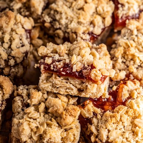 Strawberry Jam Bars, Jelly Bars, Jam Bars, Graham Cookies, Easy Bar, Best Blueberry Muffins, Strawberry Preserves, S'mores Bar, Oatmeal Bars