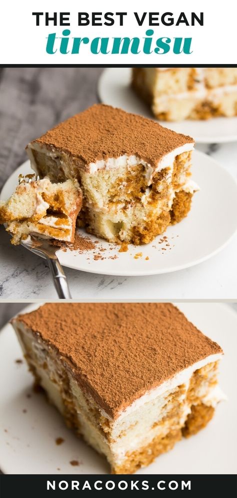 Tiramisu, Vegan Tiramisu, Dessert Vegan, Plant Based Desserts, Easy Vegan Dessert, Vegan Desert, Vegan Bakery, Vegan Cake Recipes, Dairy Free Dessert