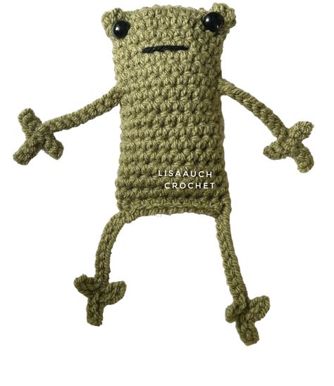 Frog Crochet Pattern Free, Funny Crochet Patterns, Leggy Frog, Frog Crochet Pattern, Crochet Quotes, Crochet Project Free, Frog Crochet, Easy Crochet Animals, Crochet Pattern Free